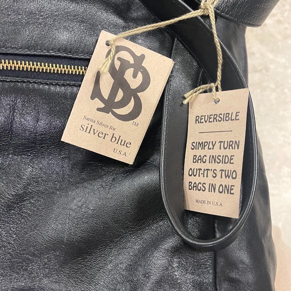 Silver Blue Black purse Reversible cheetah print - Picture 5 of 5